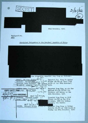 ASIO file - Charles Chicka Dixon Blacked out areas